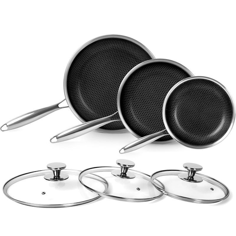 Egg Waffle Pan - Sartén de acero inoxidable con tapa,