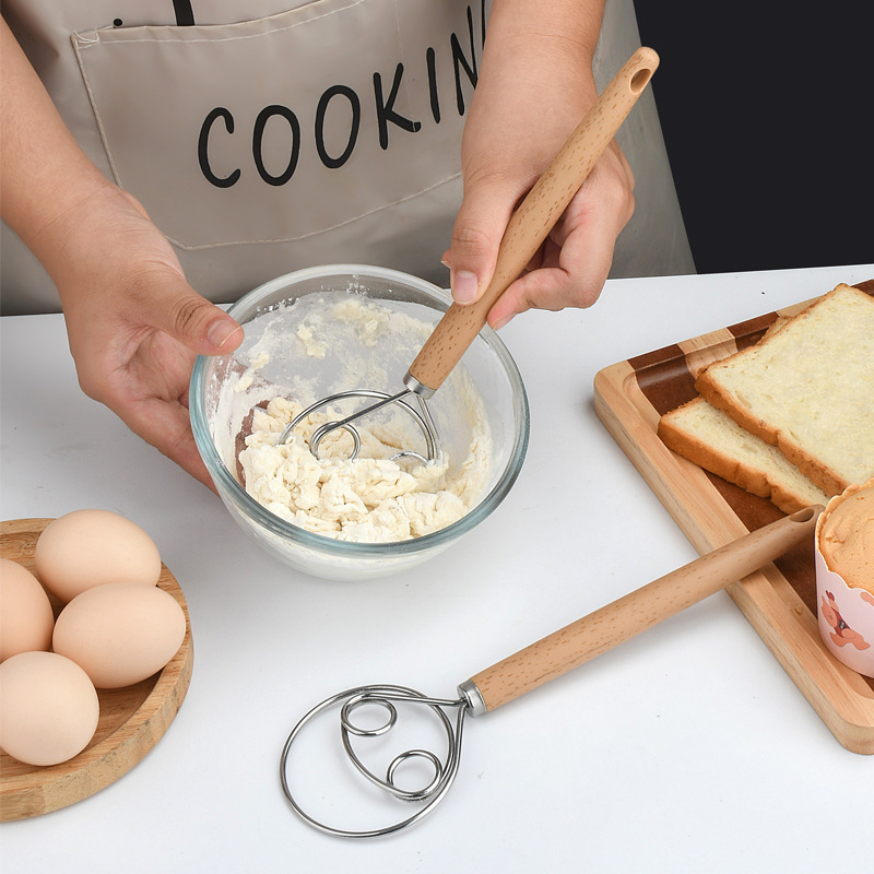 Danish Pancake Pan - Batidor de masa de acero inoxidable